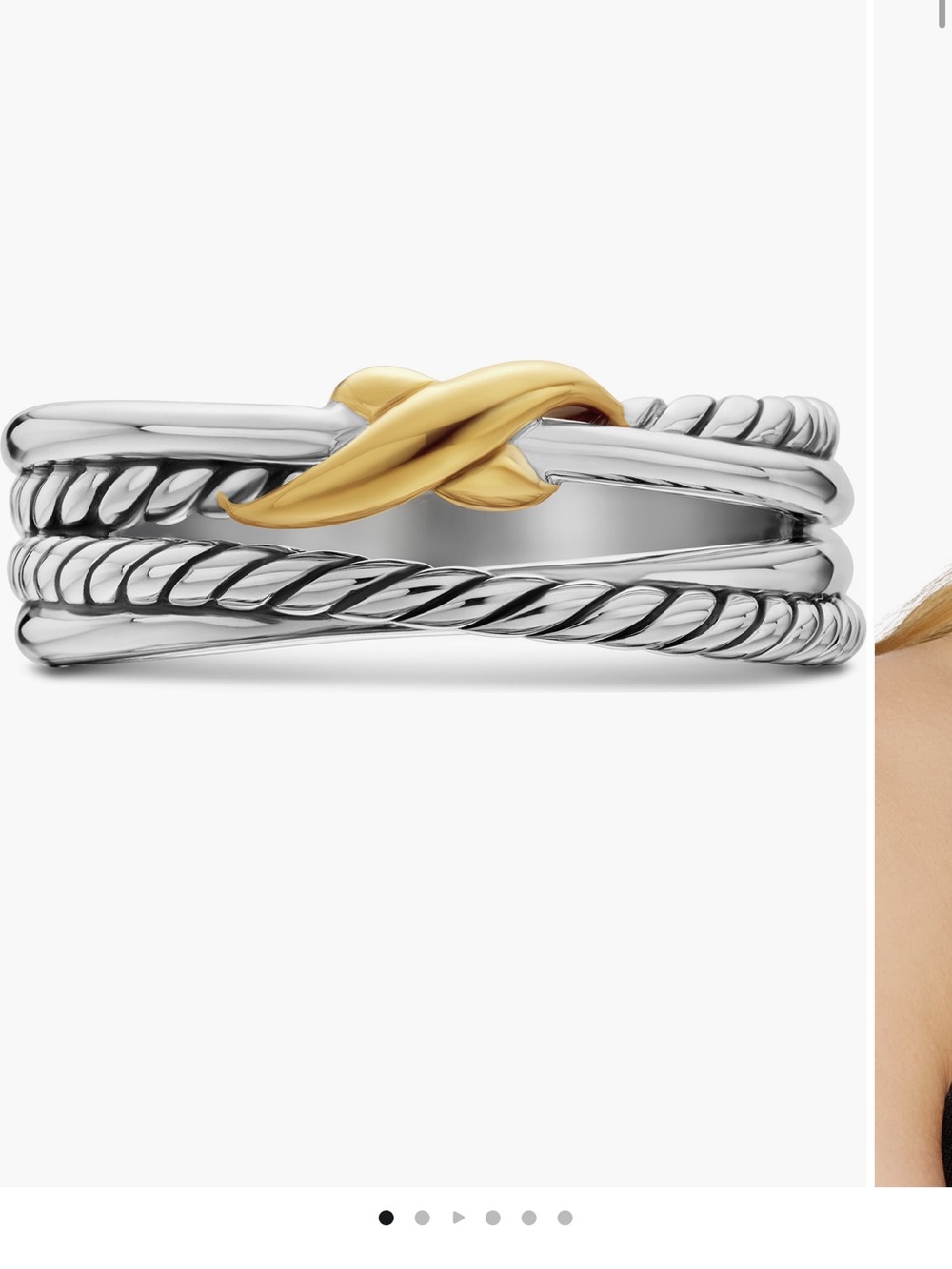 David Yurman Crossover Band Ring Size 6